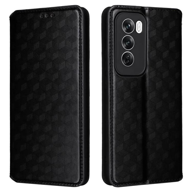 

For Oppo Reno12 Pro 5G (Global) Case Rhombus Leather Flip Phone Cover