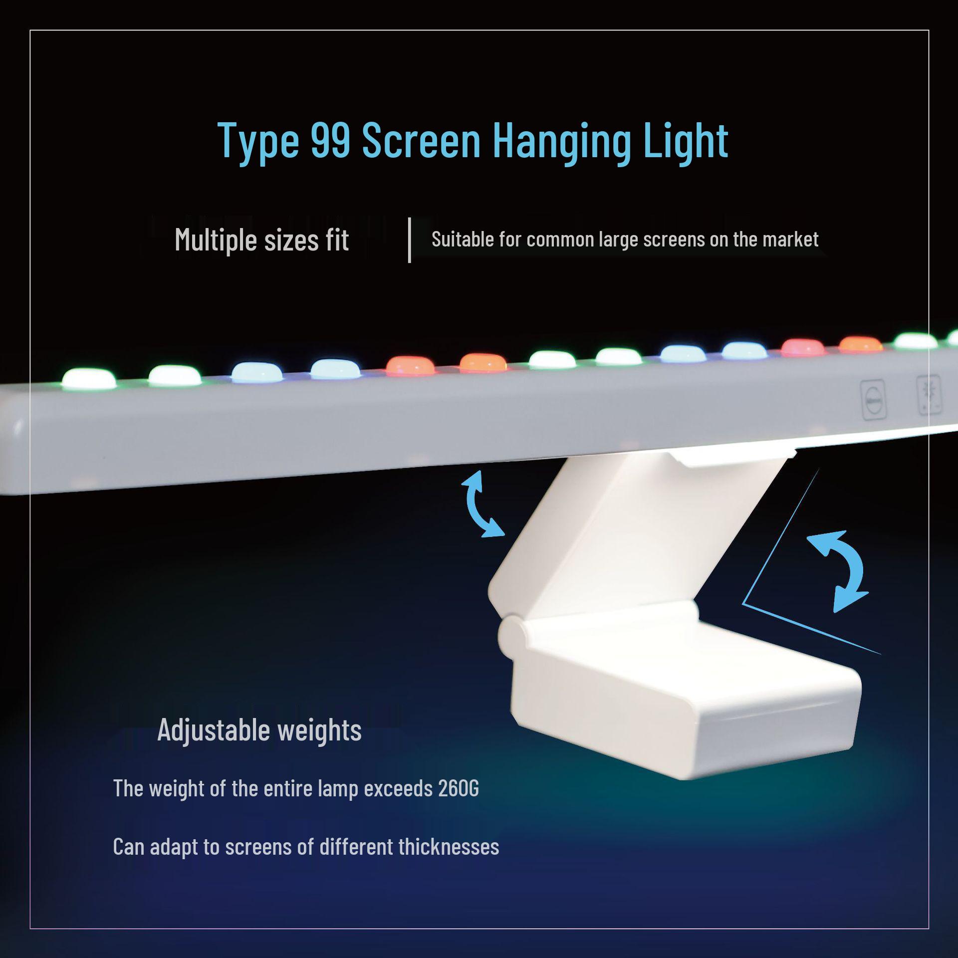 

RGB Laptop Clip Light with Asymmetric Dimming & Voice-Controlled Eye Protection
