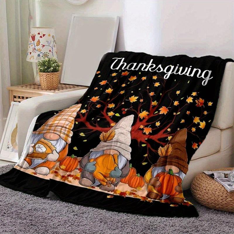 1 Stück Weihnachtszwerg-Druck Leichte Flanelldecke, Bequeme und Warme Decke, für Camping Sofa Bett und Couch Büro, Geschenkdecken in Allen