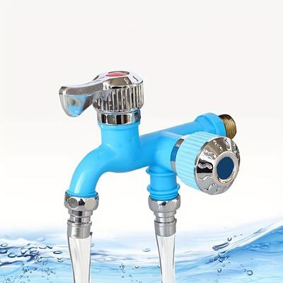 4-point Universal Faucet for Household Use, One To Two Anti Freezing and Splash Proof Kitchen Dual Control Washing Machine Fauce