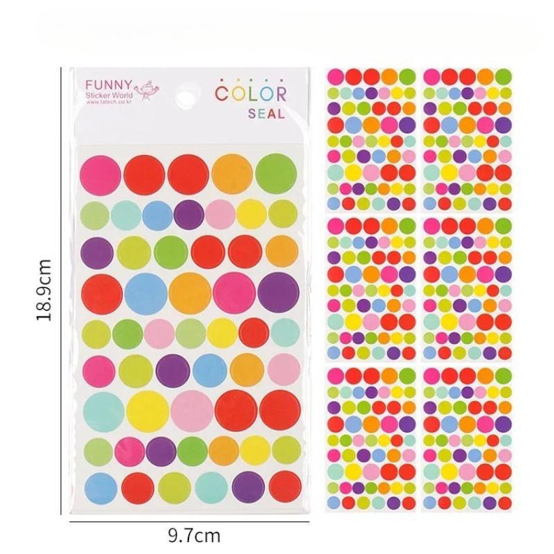 6 Sheets Per Pack Colorful Love Five Star Paper Decorative Stickers Diary Sticker DIY Album Stickers Student Stationery Stickers