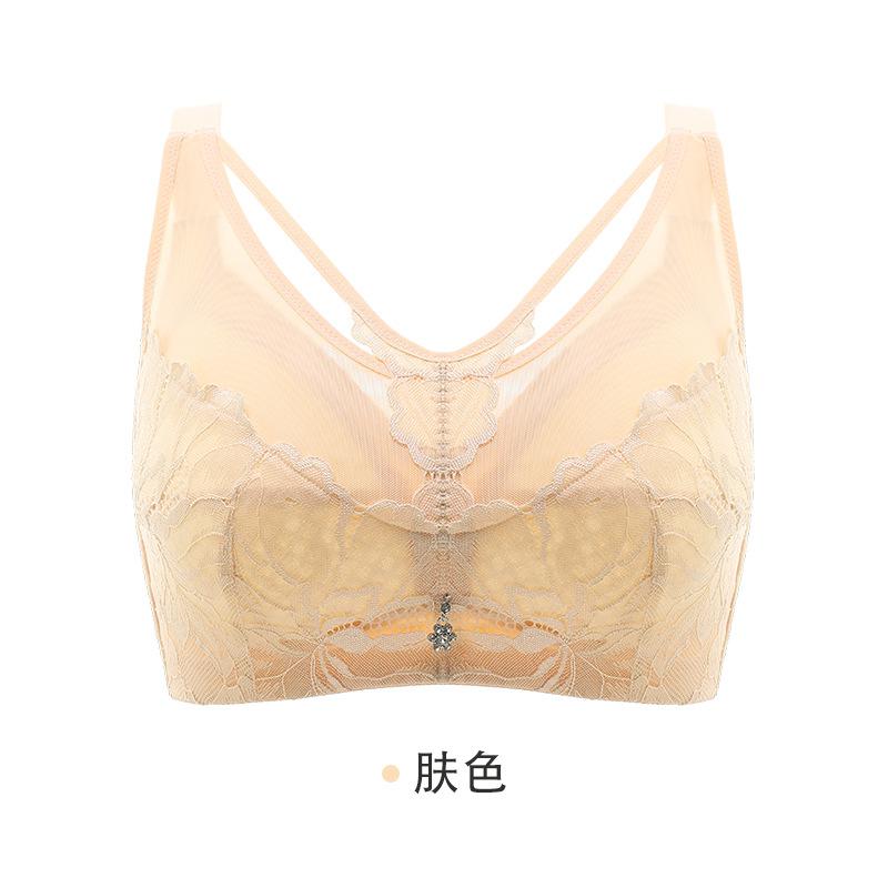 

Нижнее белье женское тонкое без стальных косточек получает под грудью топы-трубы для сбора большого размера жира мм100кг бюстгальтер 34/75B