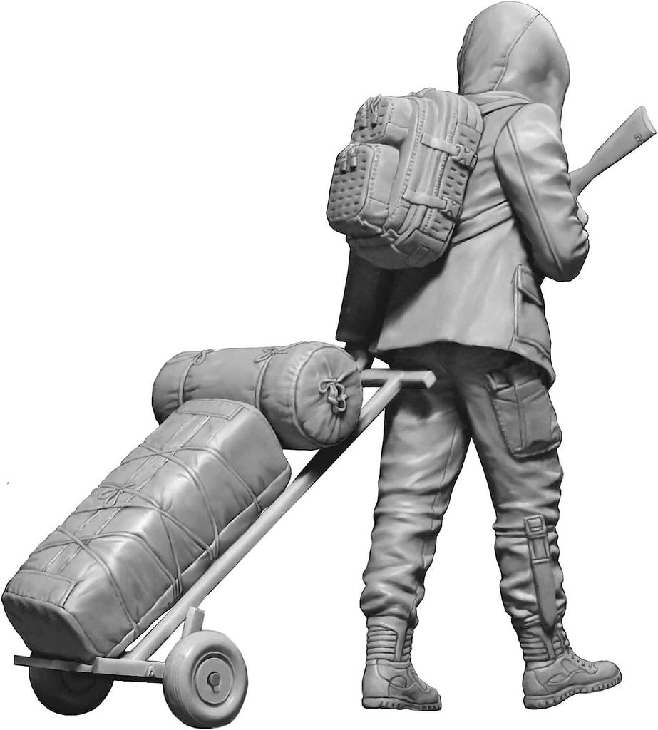 Master Box 1/24 Měřítko Modelová stavebnice MB24076: """Poslední most""" (Vadem) s vozíkem, série Post-Final War 4