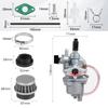 1 st Förgasarsats Med Luftfilter För 2-takts 47cc-49cc Minimoto 13mm Motorcykeldel Tillbehör