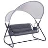 GARDEN SWING Rocking Bench with a Canopy, 3-seater, Freestanding Cushion