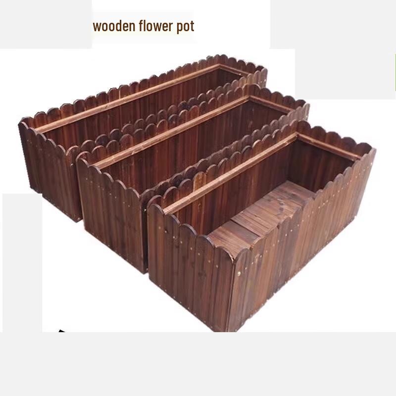 Outdoor Anti-Corrosion Solid Wood Planter Box