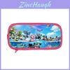 Stitch And Angel Cartoon Print Student Double Layer Stationery Storage Bag For Students And School Supplies
