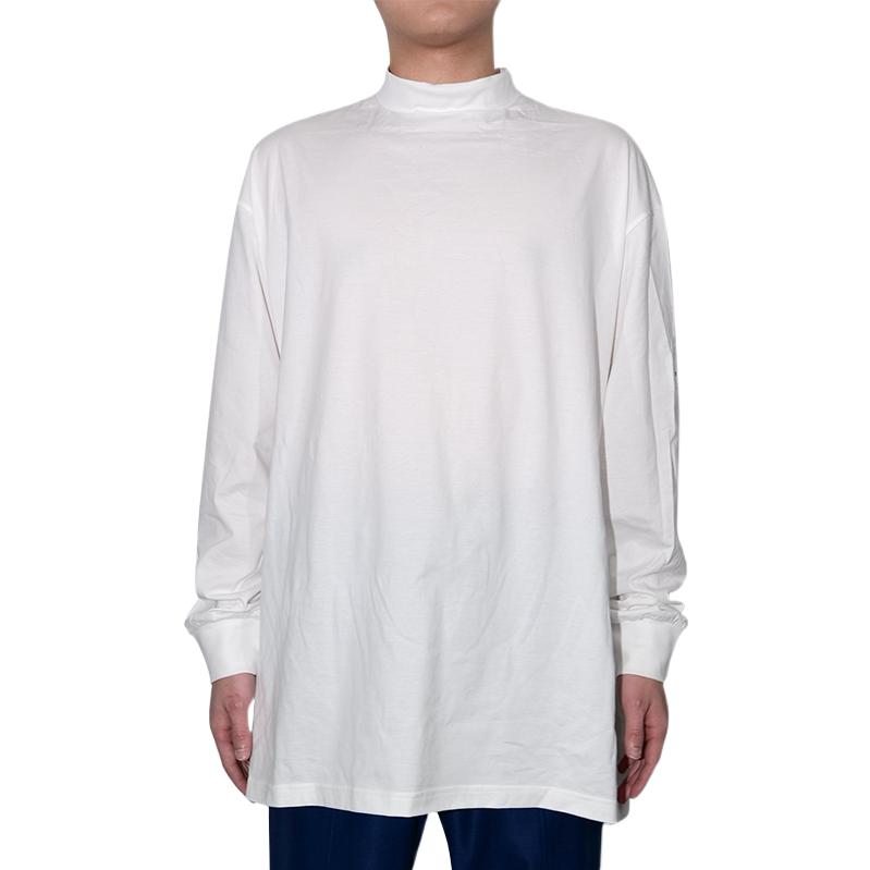 Y-3 Einfarbiges Rundhals Langarm T-Shirt Unisex Oberteile Weiß IB4774