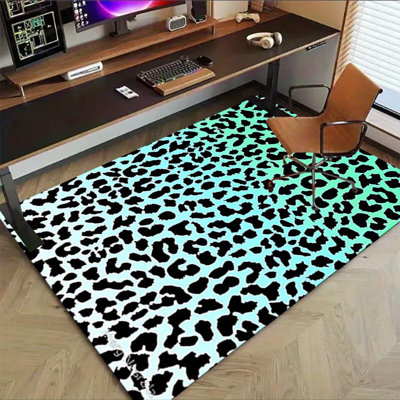 1PC Leopard print Extra Large Non Slip Floor carpet, Office, family, bedroom Large Area Rug Indoor Rugs, Vibrant Colors