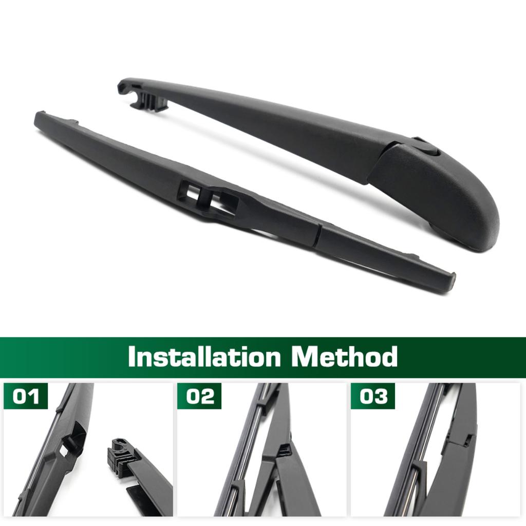 Wiper 12" Rear Wiper Blade & Arm Set Kit For Toyota RAV4 XA30 2005 - 2012 Windshield Windscreen Tailgate Window Brush