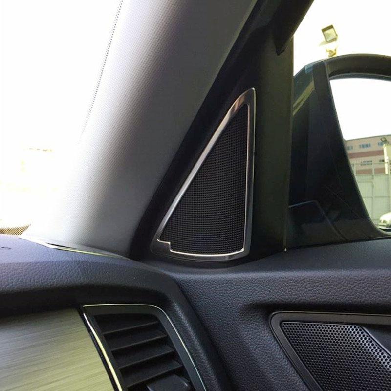 Interior A Pillar Sound Circle Trim Cover for Skoda Kodiaq  2016 2017 2018  Car Sticker  Accessories 2 Pcs