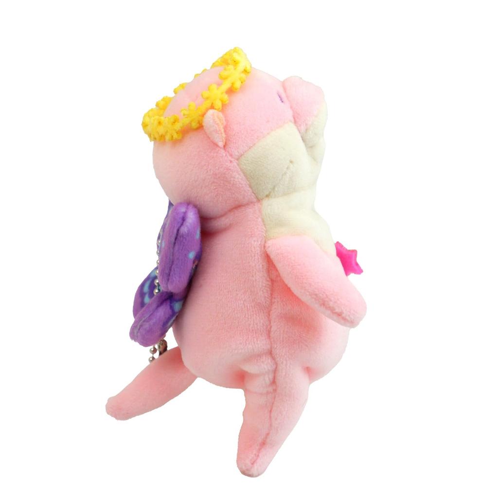 Morisaka Global Mochi Kawauso Fairy Mini Pink 7 X 6 X 14 Cm Otter Plush Toy Fairy Pastel Stuffed Animal Photography Healing Soft To the Touch Cute