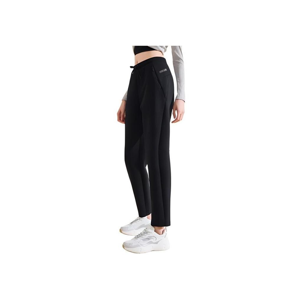 Anta Training Series Solid Color Mid-Rise Drawstring Comfortable Breathable Versatile Straight-Leg Knitted Sports Pants Women bottoms 162517312-3