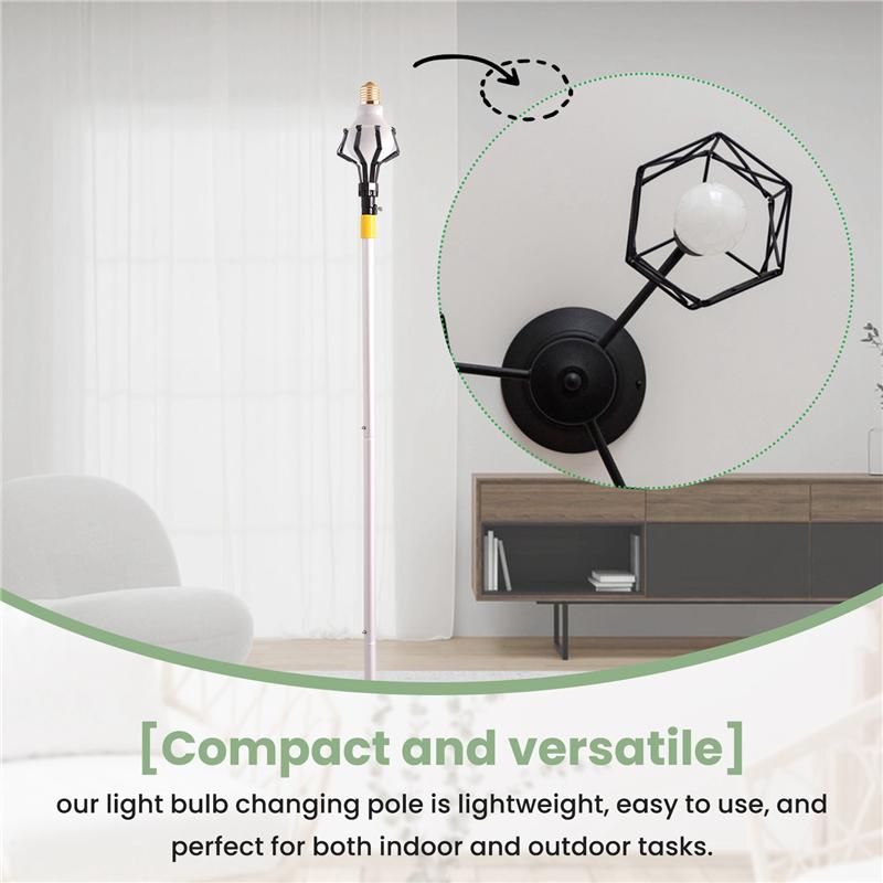 

A96I-High Ceiling Light Bulb Changer, Light Bulb Changer, Assembled Light Bulb Extension Rod, High Reaches Light Bulb Changer чорний