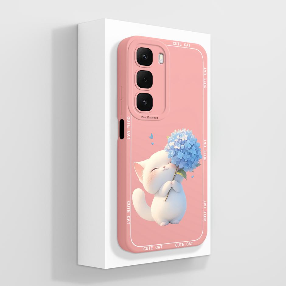 

Phone Case For Infinix Hot 60i 4G Cute Cartoon Butterfly Soft Liquid Silicone Shockproof Bumper Cover For InfinixHot60i 4G Funda Infinix Hot 60i 4G