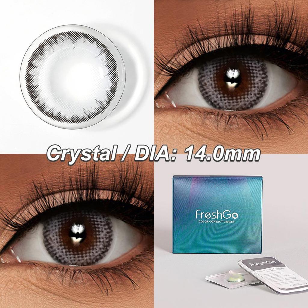 FreshGo Fargede kontaktlinser Kosmetikk Blå fargelinse for øynene Naturlig skjønnhet Elever 1 par årlig myk kontaktlinse