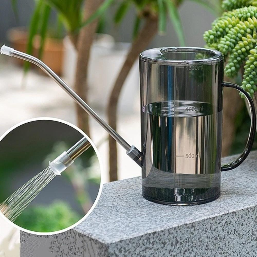 Transparent Plant Watering Kettle Plastic Gardening Watering Bottle Watering Sprayer  House Plants серый
