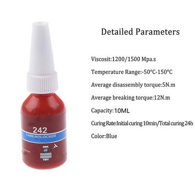 Industrial Thread Lock Glue Screw Glue 10ml 1200/1500 222/242/243/263/271/277