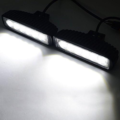 LED Work Light, Wide Angle, 18W, Fully Waterproof, IP67, 10V-30V, 6-LED, Compact, for Tractors/Trucks/Motorcycles, Noiseless, High Brightness, Shockpr