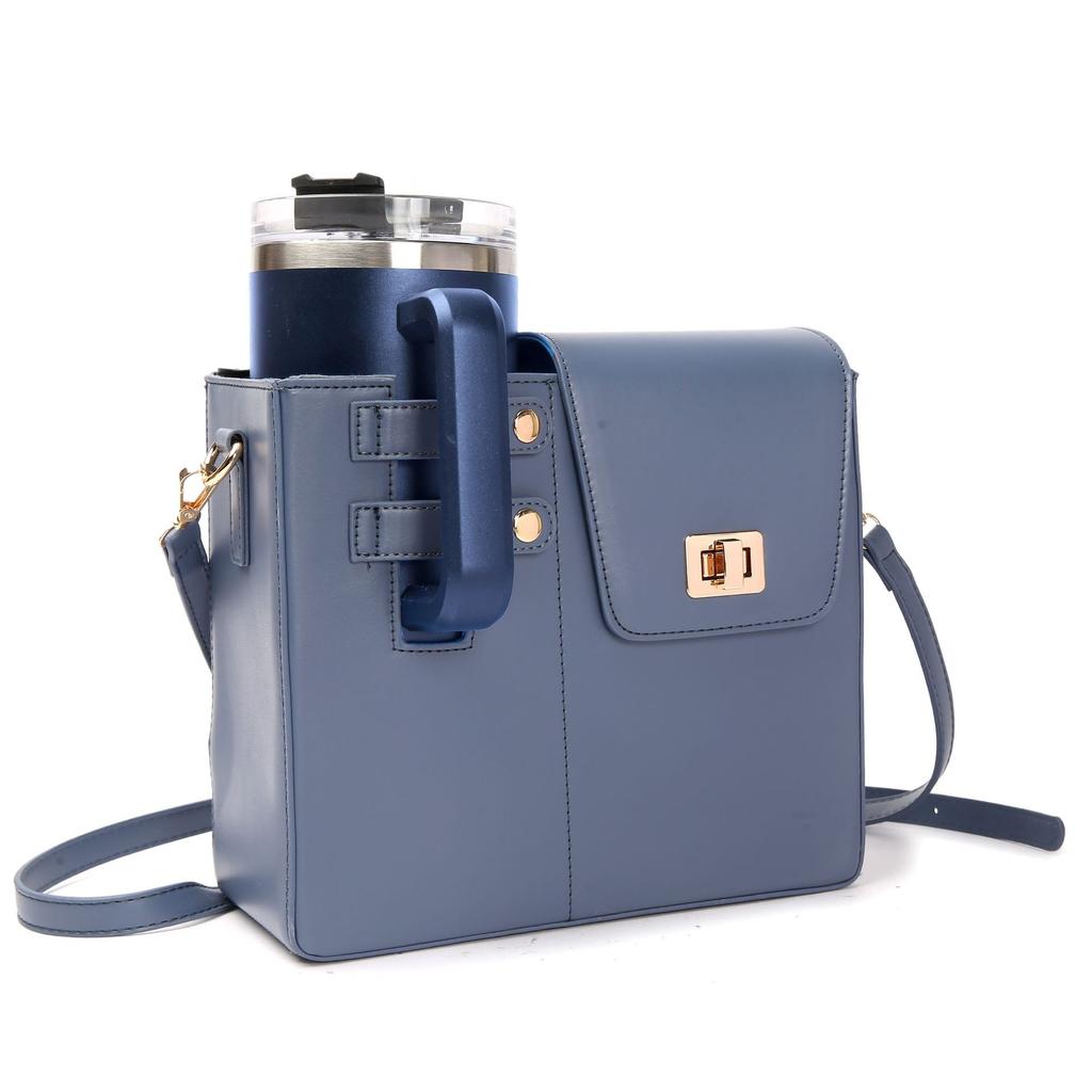 Trendy new portable beverage bottle water cup bag niche design commuter bag shoulder messenger bag