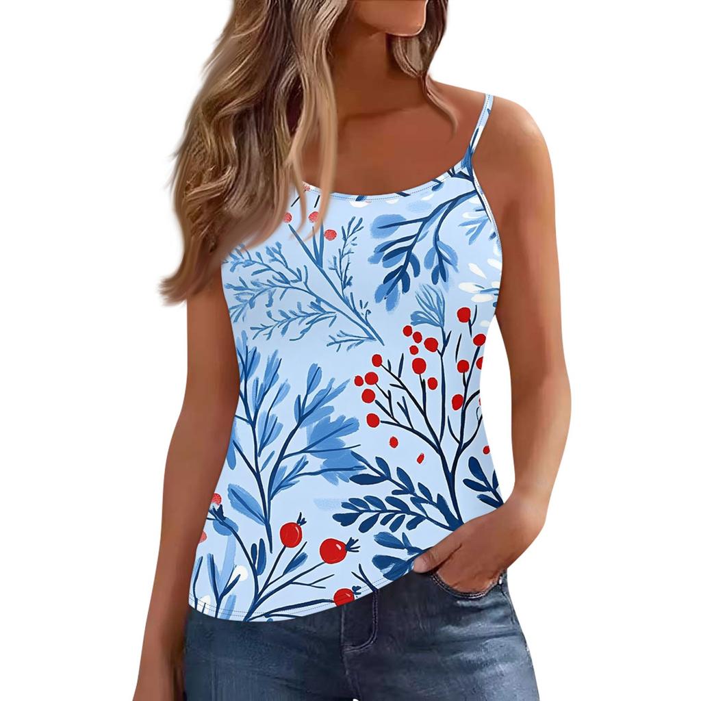 Damen Tiefer Ausschnitt Ärmellose Weste U-Ausschnitt T-Shirt Hosenträger