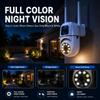 Fotocamera a Doppia Lente HD 8MP WiFi Telecamera di Sicurezza Esterna Impermeabile Interfono Bidirezionale PTZ Tracciamento Mobile Visione Notturna