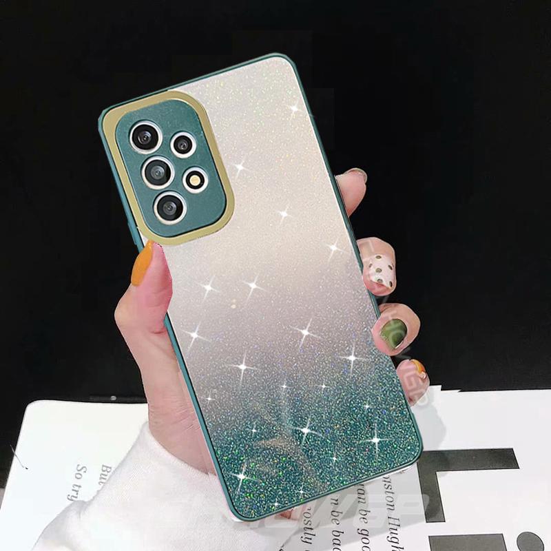 

Мягкий чехол с блестящим градиентом для Samsung Galaxy A13 A12 A23 A22 A33 A53 A73 A52 A72 A03 A21S A51 A71 M32 4G 5G S20 S21 Plus S22 Ultra TPU Samsung Galaxy A13 темно-зеленого
