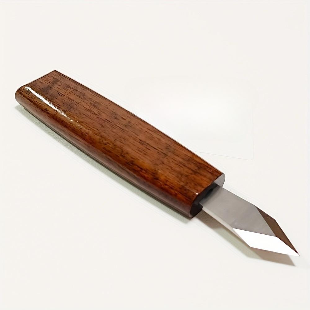 1PC Woodworking Marking Knife, Polished Finish, Durable Wooden Handle, No Assembly Required, Precision Carving Tool for Woodworkers and Craftsmen
