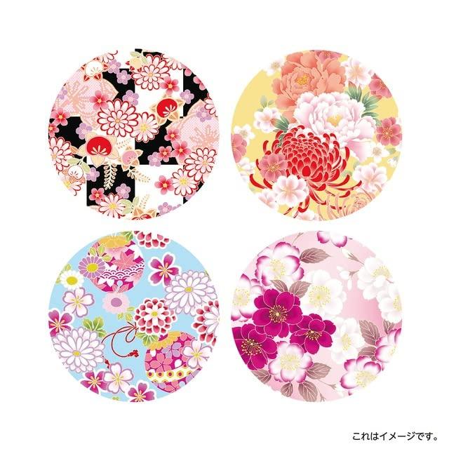 Kamiiso Kimono Beauty Washi Hana Yuzen 315 Coaster, Pattern, No.