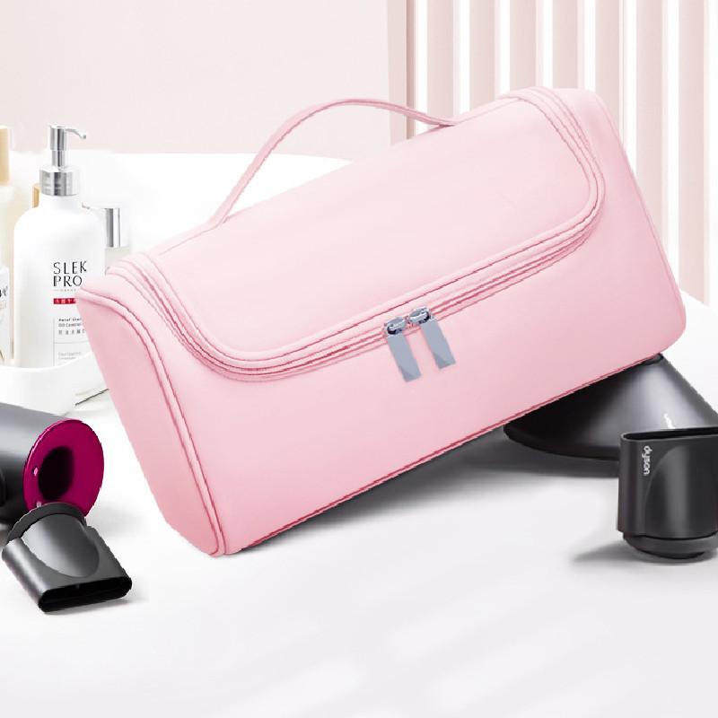 Travel Hair Dryer And Curling Iron Organizer Pu Storage Bag For Bathroom And Vacation Use