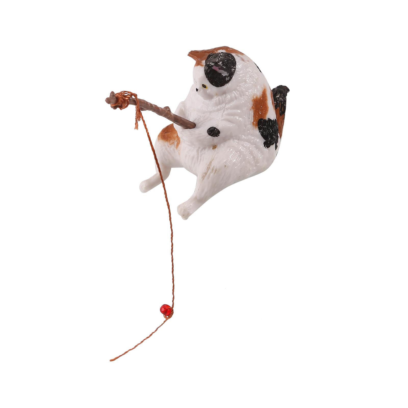 Аквариумы Украшения Рыбалка Кошка Фигурка Аквариумы Пейзаж Настольный Декор Водные Рыбы Креветки Безопасная Скульптура Орнамент B