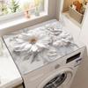 Flower Printed Washing Machine Dust Pad, Quick Drying and Absorbent Kitchen Washing Table Pad, Refrigerator Dust Cover