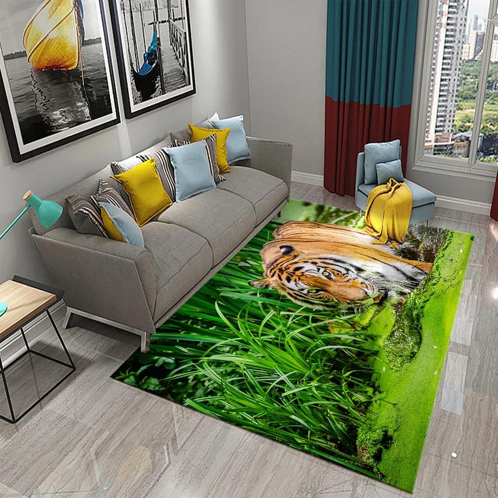 3D Lovely Forest Wildlife Carpet for Kitchen Floor Mat Bedroom Living Room Long Bedside Area Rug Hallway Carpet Entrance Doormat