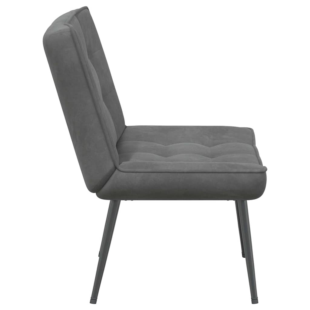 Relax Armchair Dark Grey 64 x 74 x 84 cm Velvet