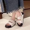 Fashion 2025 Brand Shoes for Women Retro Open Toe Women's Sandals Fashion Casual Sweet Summer Best Seller Solid Comfortable Flat Sandals