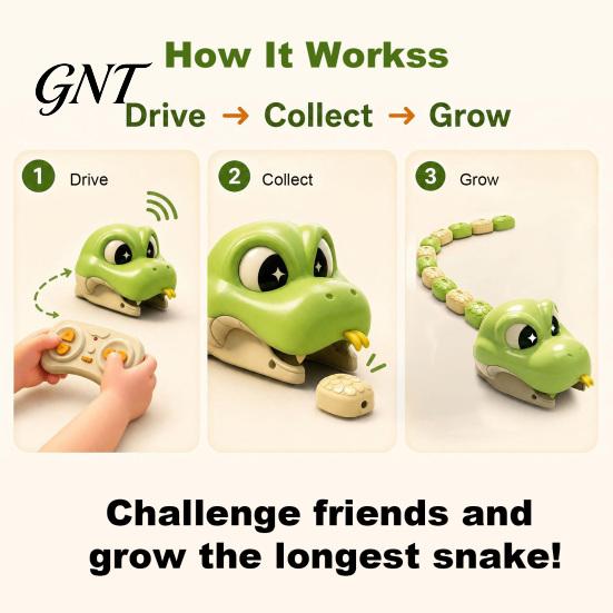 Magnetic Snake Toy 1/2 Sets Remote Control Toy, 2 Players Competitive Eating Itself Parent-Child Interactive for Toddlers Boys Girls Parent Child