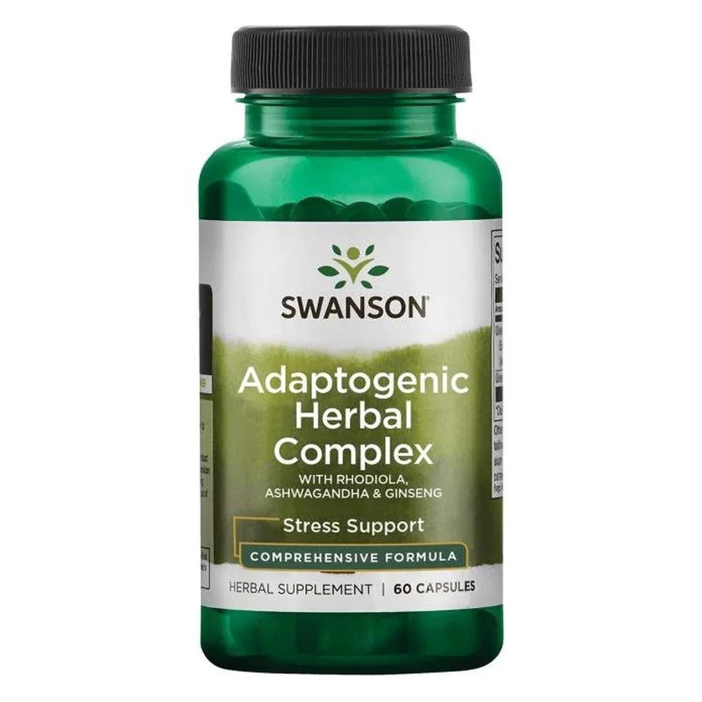 Adaptogenic Herbal Complex with Rhodiola, Ashwagandha & Ginseng - 60 Caps