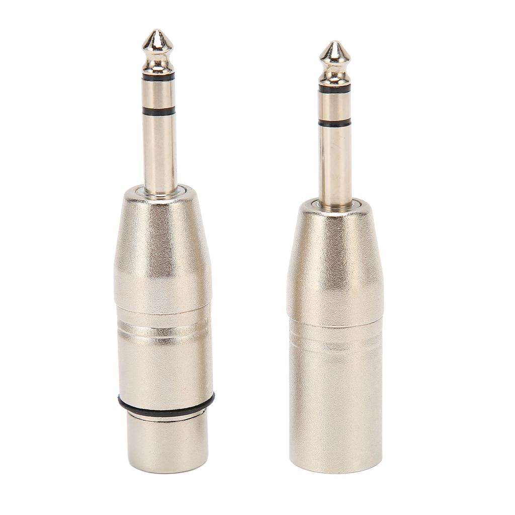2Pcs 1 4 Inch TRS to XLR Adapter 6.5mm Stereo 1 4 TRS Male to XLR 3Pin Female and Male Stereo Balanced Sound Connector