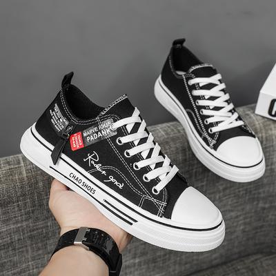 Novos sapatos de verão masculinos casuais respiráveis e versáteis sapatos de estudante modernos de cano baixo sapatos de lona juvenis sapatos masculinos