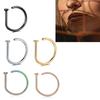 0.8/1cm Alloy Nose Rings D Shape Nose Hoop Stud Ear Cartilage Piercing Nose Nostril Piercing Nariz Body Jewelry Piercings