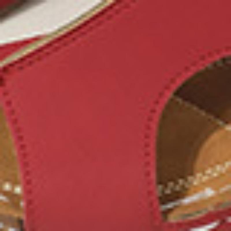 Sandales Velcro Grande Taille à Semelle Épaisse pour Femmes, Coutures de Voiture, Respirantes, Découpées, Talon Compensé, Sandales de Plage