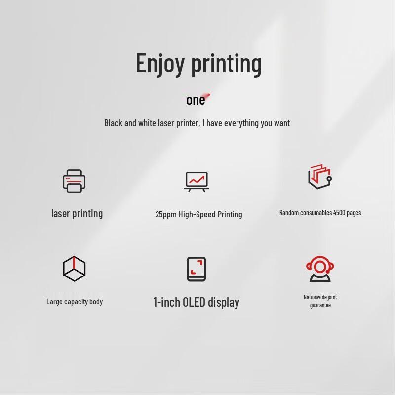 Deli P2000 Wireless Black & White Laser MFP CN plug (adapter included)