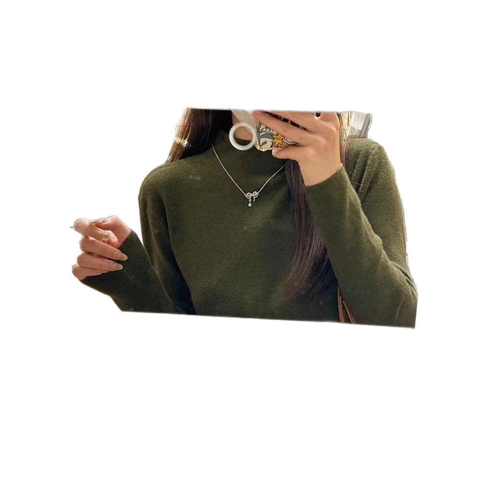 Women's Age-Defying Cozy Knit Stand Collar Sweater for Autumn/Winter