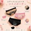 MALFY Mesh Pouch, Heart Pattern, Lace, Pant-Shaped, Cosmetic Pouch, Makeup Pouch, Pencil Case, Acces