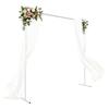 6.6x6.6FT Square Metal Wedding Arch Stand Flower Balloon Arch Stand Backdrop Frame Height Adjustable for Ceremony Party Decor