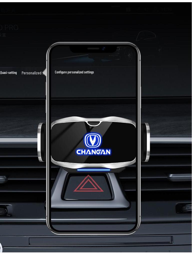 Illuminated Car Logo Phone Holder for Changan Models: Eado, Oshan, CS75 & More