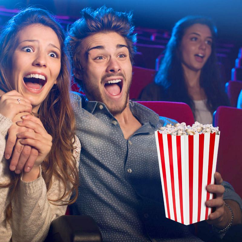 20/50pcs Popcorn Box Buckets Fries Cup Movie Night Kids Birthday Party Favors Snack Container Bag Wedding Christmas Supplies