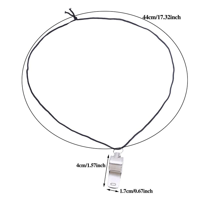 Stainless Steel Whistles Referee Sport Rugby Metal Whistle with Rope Party Training Soccer Football Basketball Cheerleading Tool