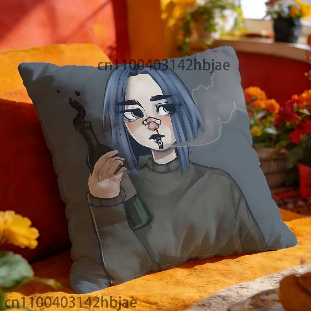 P-Poshlaya M-Molly Pillow Case For Sofa Decor Car Office Room Printing Cushion Cover Decorations and Protector