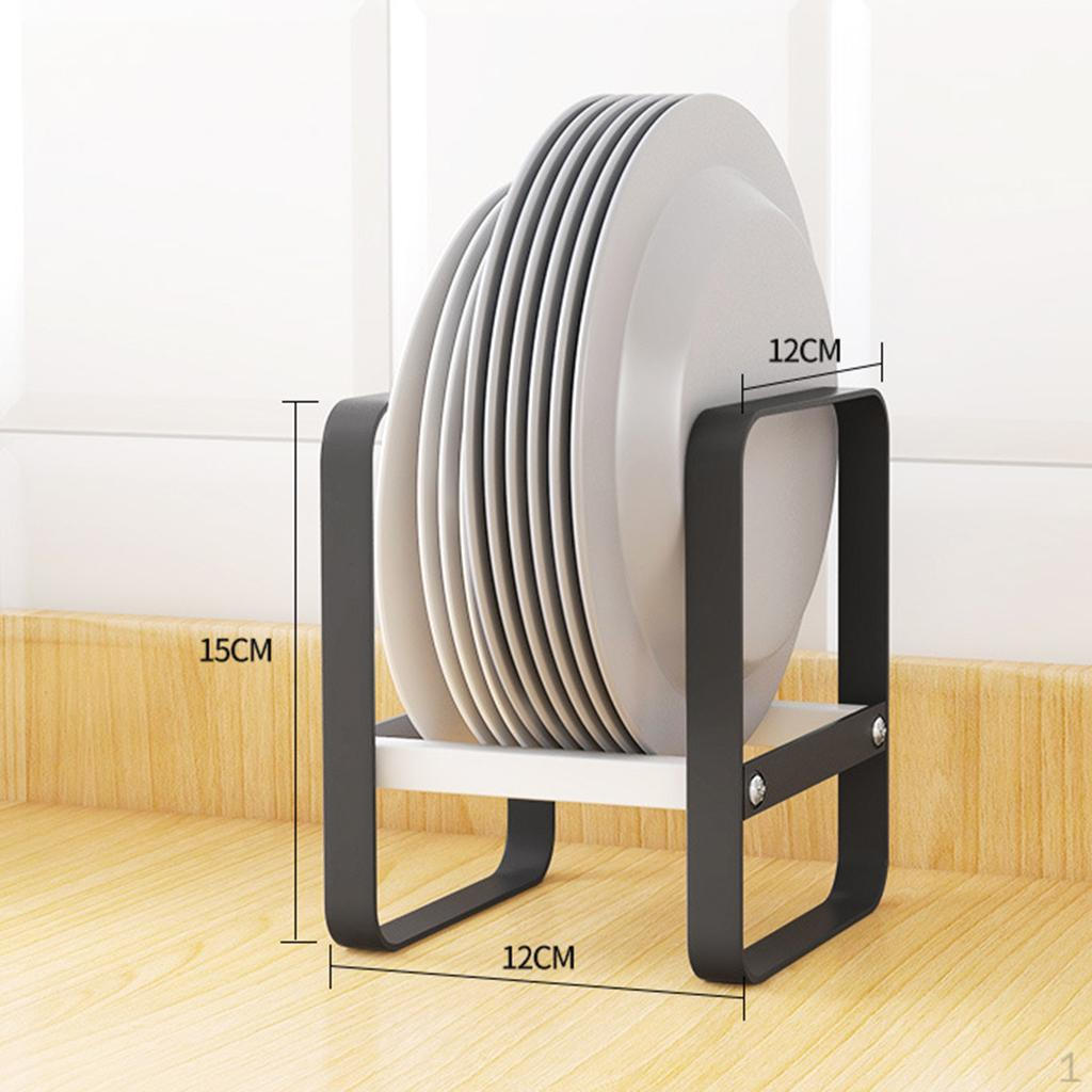 Carbon Steel Dish Plate Bowl Cup Lid Drying Rack Stand Drainer Storage Holder Organizer Kitchen 12x15x12cm